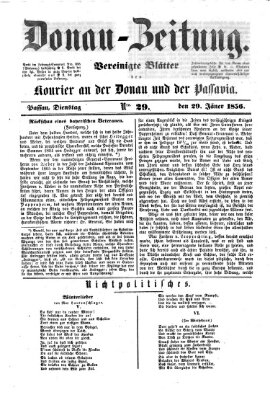 Donau-Zeitung Dienstag 29. Januar 1856