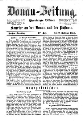 Donau-Zeitung Samstag 9. Februar 1856