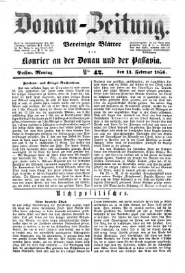 Donau-Zeitung Montag 11. Februar 1856