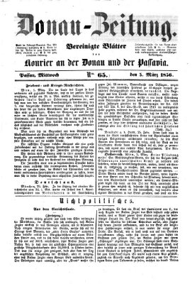 Donau-Zeitung Mittwoch 5. März 1856