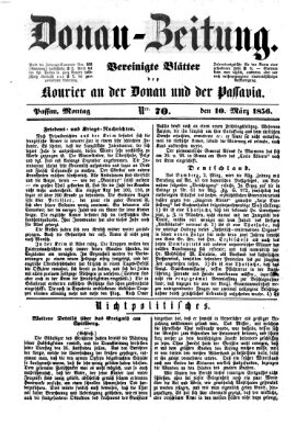 Donau-Zeitung Montag 10. März 1856