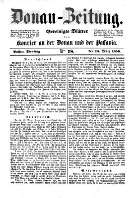 Donau-Zeitung Dienstag 18. März 1856