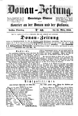 Donau-Zeitung Dienstag 25. März 1856