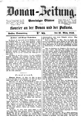 Donau-Zeitung Donnerstag 27. März 1856