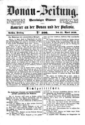 Donau-Zeitung Freitag 11. April 1856