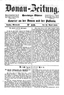 Donau-Zeitung Mittwoch 23. April 1856