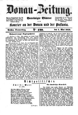 Donau-Zeitung Donnerstag 1. Mai 1856