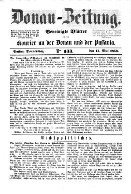 Donau-Zeitung Donnerstag 15. Mai 1856