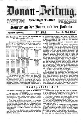 Donau-Zeitung Freitag 16. Mai 1856