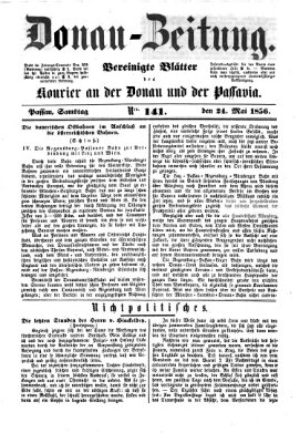 Donau-Zeitung Samstag 24. Mai 1856