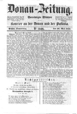 Donau-Zeitung Donnerstag 29. Mai 1856