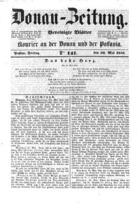 Donau-Zeitung Freitag 30. Mai 1856