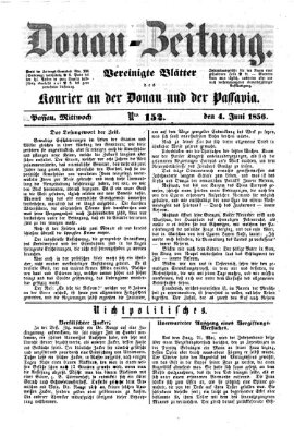 Donau-Zeitung Mittwoch 4. Juni 1856