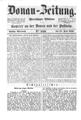 Donau-Zeitung Mittwoch 11. Juni 1856