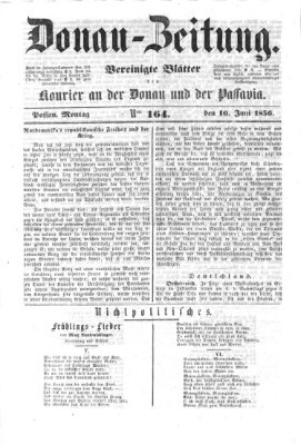 Donau-Zeitung Montag 16. Juni 1856