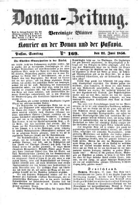 Donau-Zeitung Samstag 21. Juni 1856