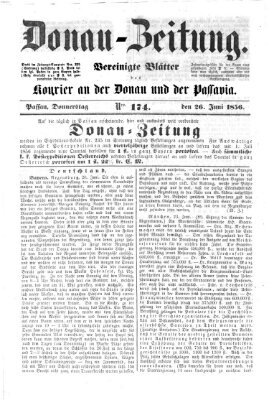 Donau-Zeitung Donnerstag 26. Juni 1856