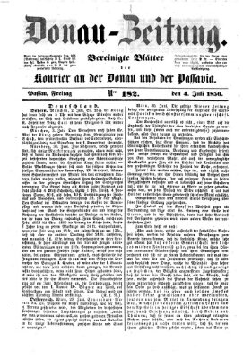 Donau-Zeitung Freitag 4. Juli 1856