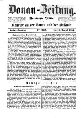 Donau-Zeitung Samstag 16. August 1856