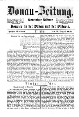 Donau-Zeitung Mittwoch 27. August 1856