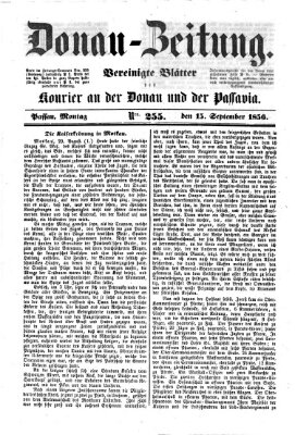 Donau-Zeitung Montag 15. September 1856