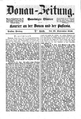 Donau-Zeitung Freitag 19. September 1856