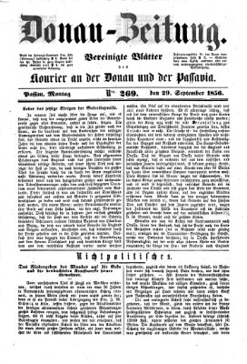 Donau-Zeitung Montag 29. September 1856