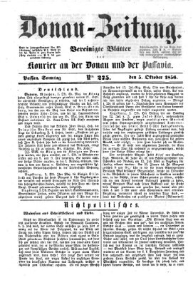 Donau-Zeitung Sonntag 5. Oktober 1856