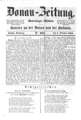 Donau-Zeitung Dienstag 7. Oktober 1856