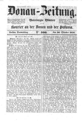 Donau-Zeitung Donnerstag 30. Oktober 1856