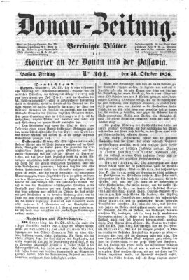 Donau-Zeitung Freitag 31. Oktober 1856