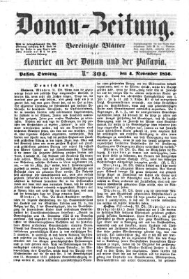 Donau-Zeitung Dienstag 4. November 1856