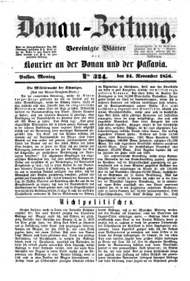 Donau-Zeitung Montag 24. November 1856