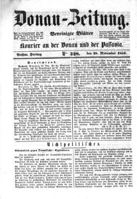 Donau-Zeitung Freitag 28. November 1856