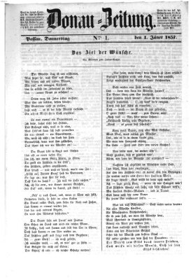 Donau-Zeitung Donnerstag 1. Januar 1857