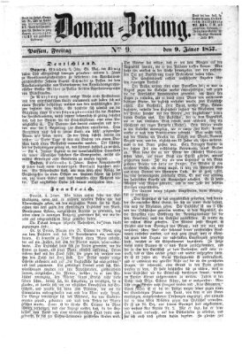 Donau-Zeitung Freitag 9. Januar 1857