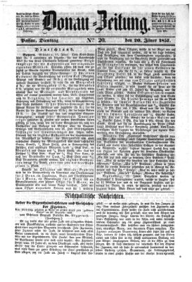 Donau-Zeitung Dienstag 20. Januar 1857