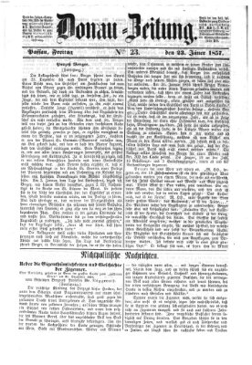 Donau-Zeitung Freitag 23. Januar 1857