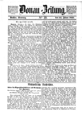 Donau-Zeitung Sonntag 25. Januar 1857