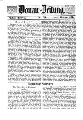 Donau-Zeitung Samstag 7. Februar 1857