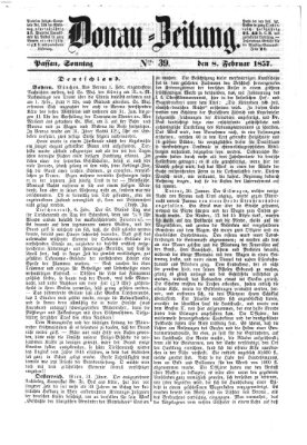 Donau-Zeitung Sonntag 8. Februar 1857