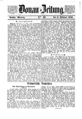 Donau-Zeitung Montag 9. Februar 1857