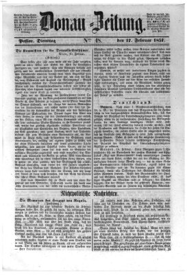 Donau-Zeitung Dienstag 17. Februar 1857