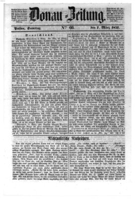 Donau-Zeitung Samstag 7. März 1857