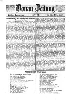 Donau-Zeitung Donnerstag 12. März 1857