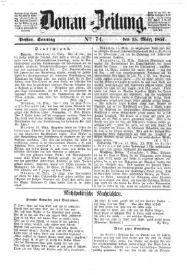 Donau-Zeitung Sonntag 15. März 1857