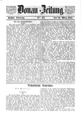 Donau-Zeitung Dienstag 24. März 1857