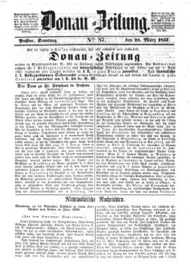 Donau-Zeitung Samstag 28. März 1857