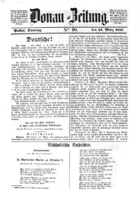 Donau-Zeitung Dienstag 31. März 1857