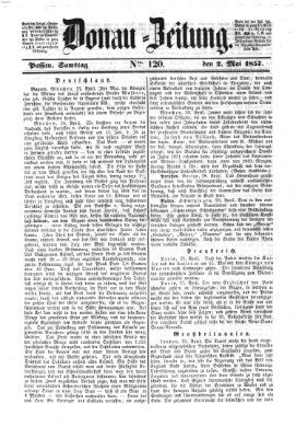 Donau-Zeitung Samstag 2. Mai 1857